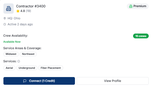 Searchable Contractor Network